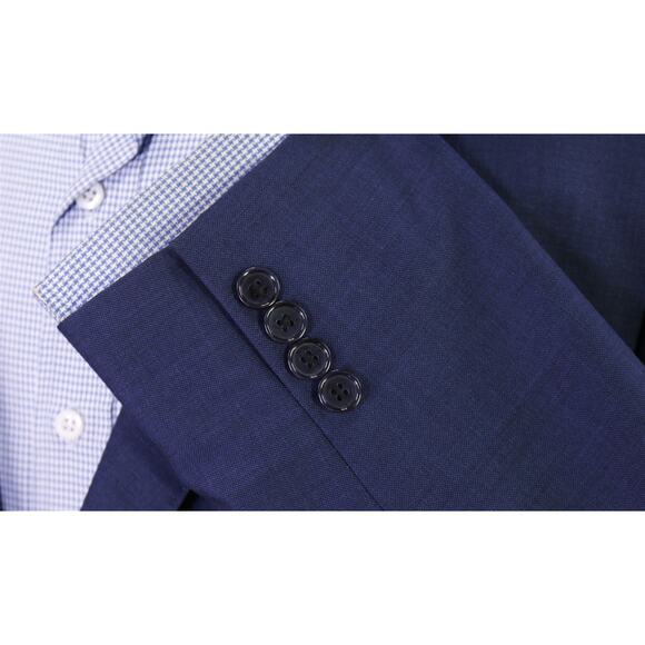 Cartier Anne Valérie Hash Mens Royal Blue 2-Btn Wool Slim Fit Blazer Jacket 46R - Picture 6 of 10